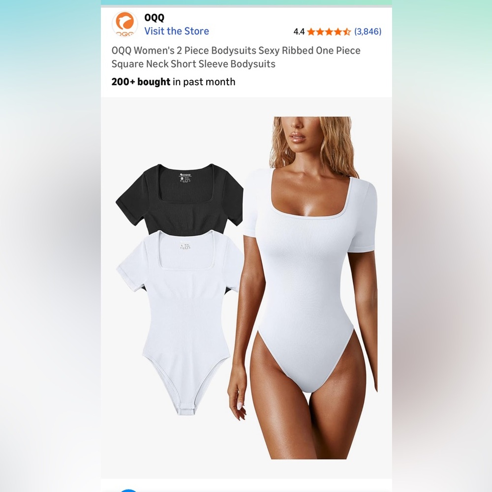 Set of 2 OQQ Women’s Bodysuits